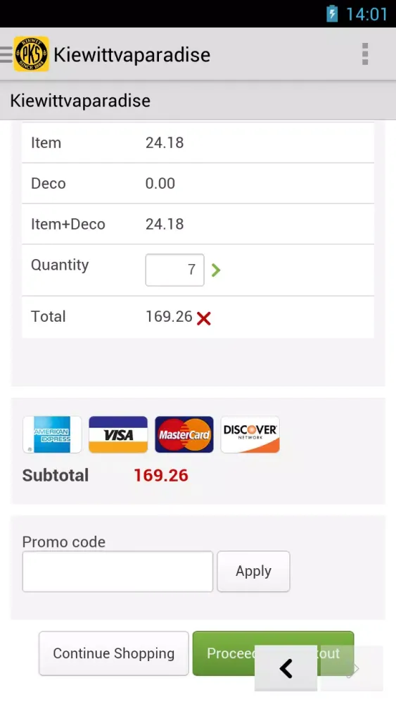 Kiewit Store Screenshots