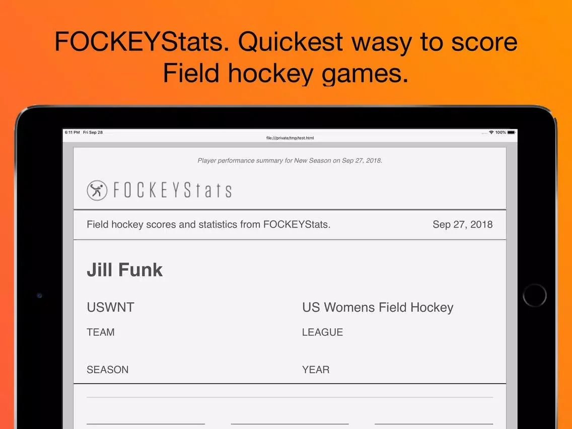 Captures d'écran de FOCKEYStats iPad 