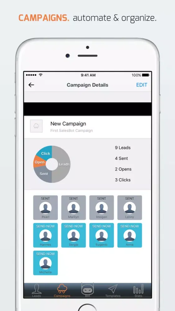 Capturas de tela do SalesBot - lead capture & email/sms drip campaigns