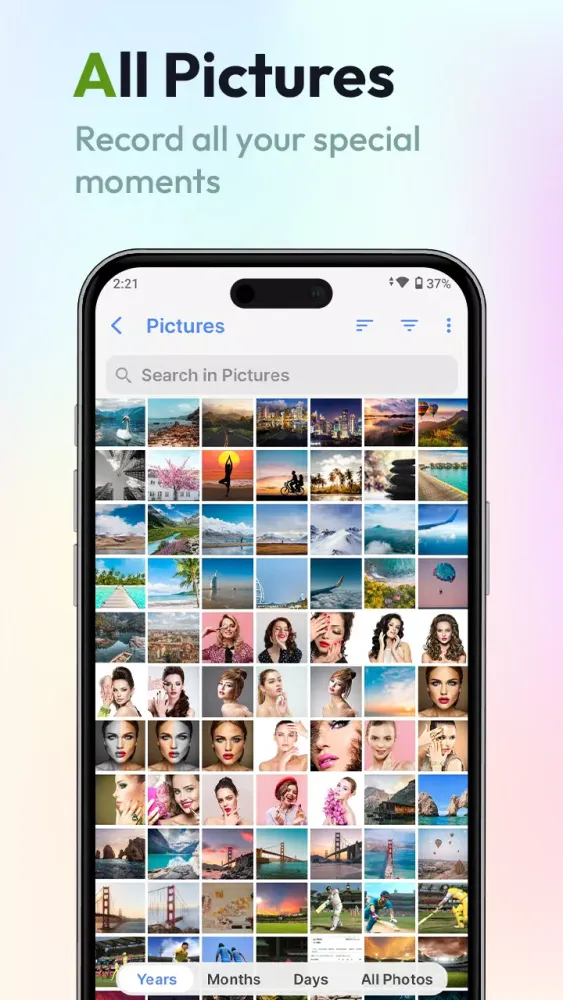 Скриншоты Gallery os 18 - Gallery App