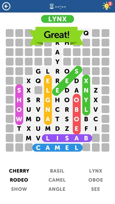 Ảnh chụp màn hình của Word Search - Fun Word Puzzle