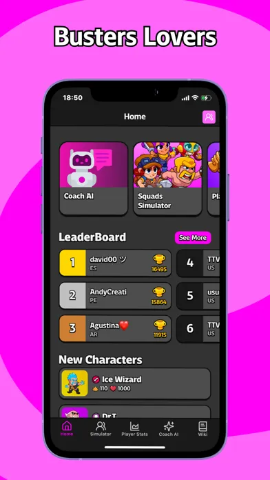 Busters Lovers: Stats & Guides应用截图