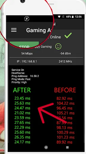Скриншоты Mobile Gaming Ping : Anti Lag