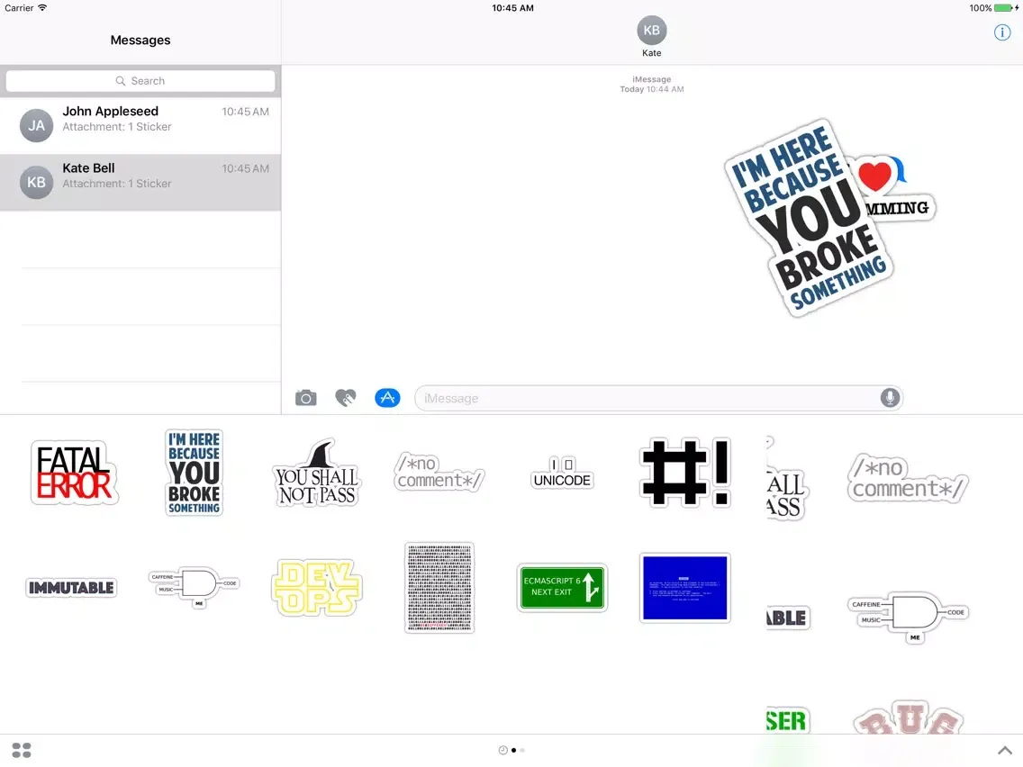 Geek Caps - Nerds & Developers Stickers iPad  स्क्रीनशॉट