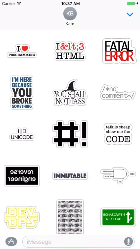 Geek Caps - Nerds & Developers Stickers स्क्रीनशॉट
