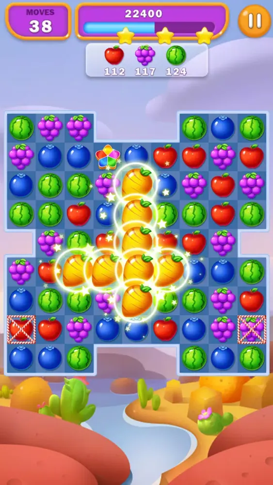 Capturas de tela do Fruit Boom