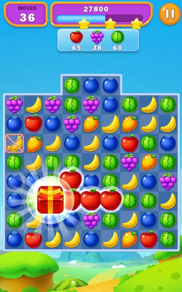 Capturas de tela do Fruit Boom