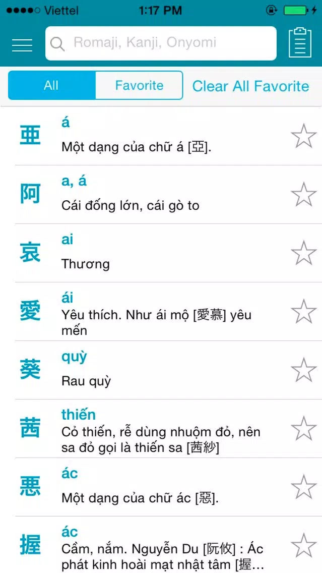 Capturas de tela do Japanese Vietnamese Dictionary