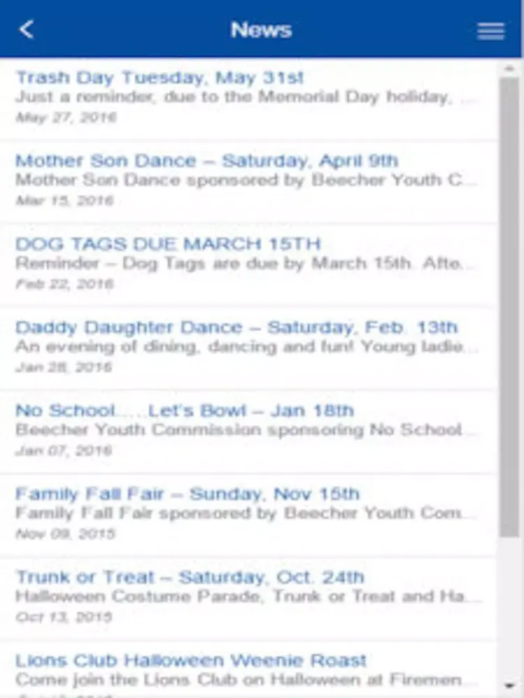 Village of Beecher iPad 스크린샷