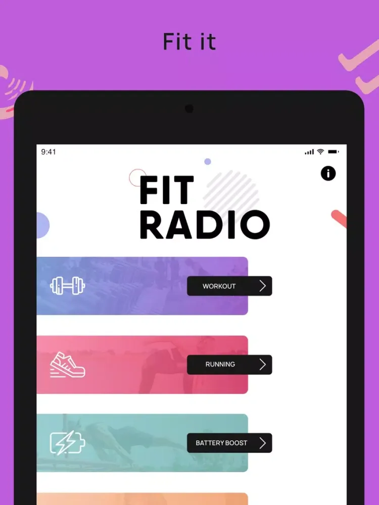 Zrzuty ekranu FitRadio - Listen in Motion iPad 