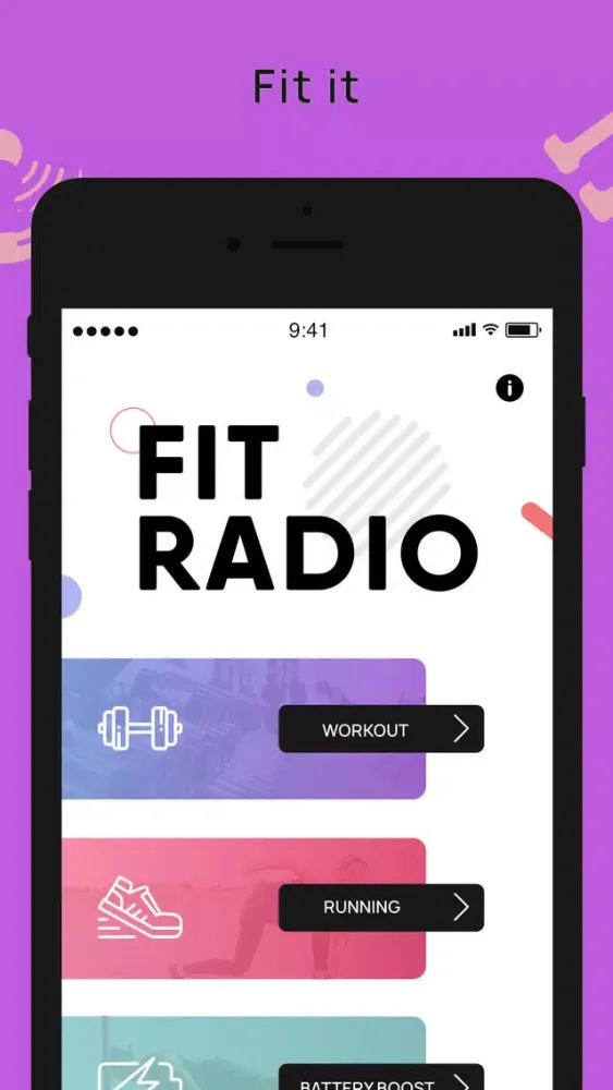 Zrzuty ekranu FitRadio - Listen in Motion