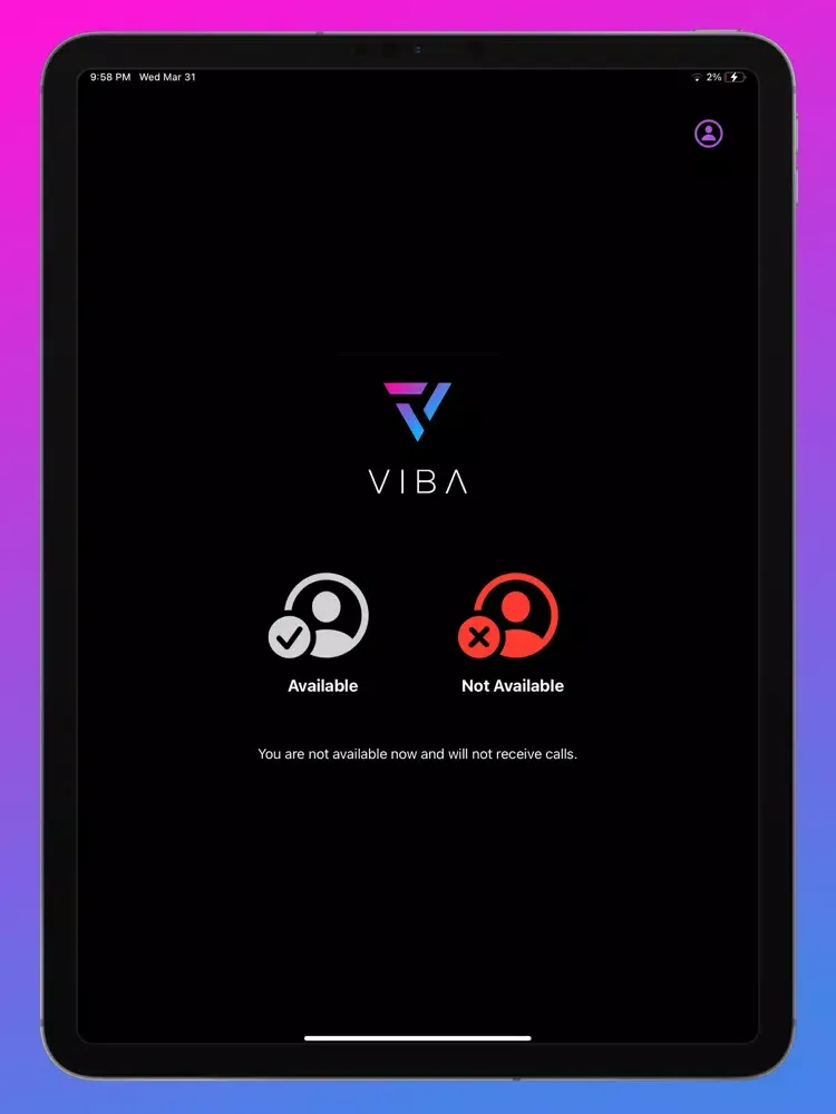 Tangkapan layar VIBA by Mobile Insight™ iPad 