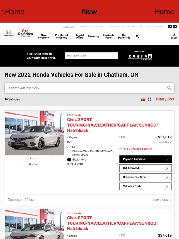 Chatham Honda iPad  स्क्रीनशॉट