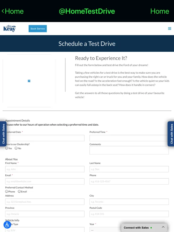 Zrzuty ekranu Jim Keay Ford Lincoln iPad 