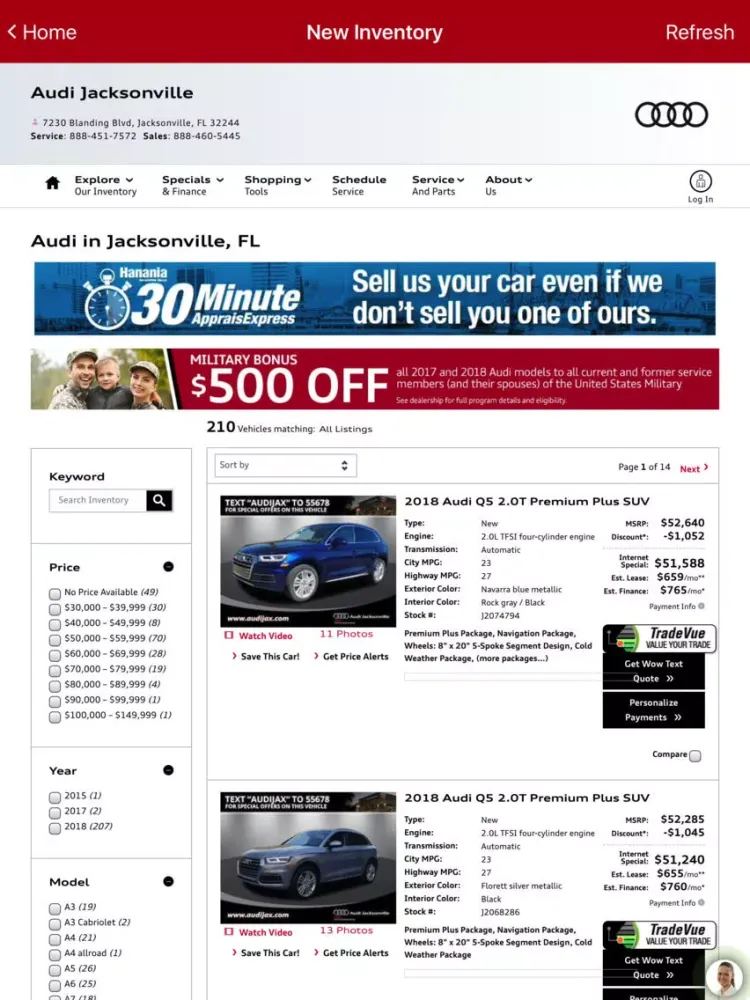 Hanania Automotive Group iPad  স্ক্রিনশট