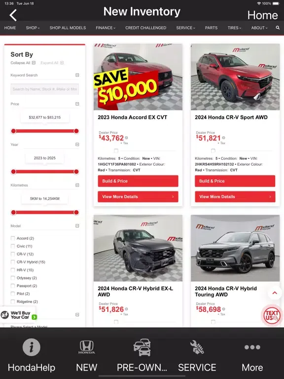 Midland Honda iPad 應用截圖