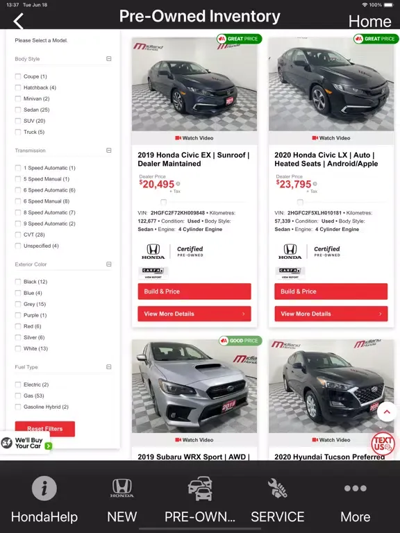 Midland Honda iPad 應用截圖