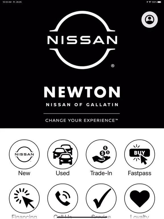 Ảnh chụp màn hình của Newton Nissan of Gallatin iPad 
