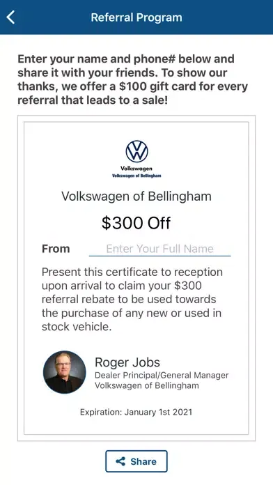 Volkswagen of Bellingham應用截圖