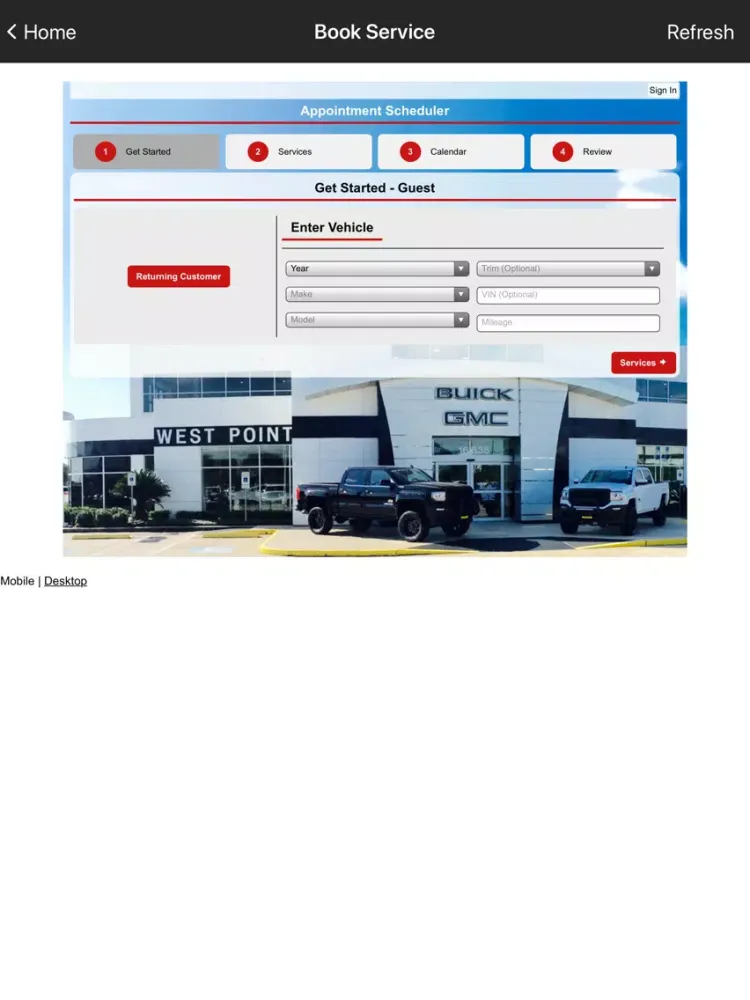 West Point Buick GMC iPad 应用截图