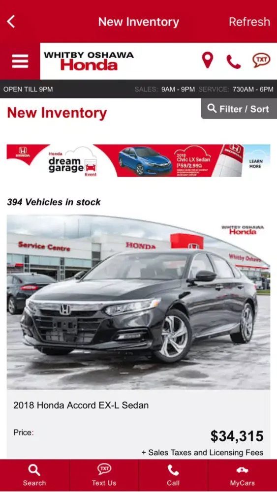 Screenshot di Whitby Oshawa Honda
