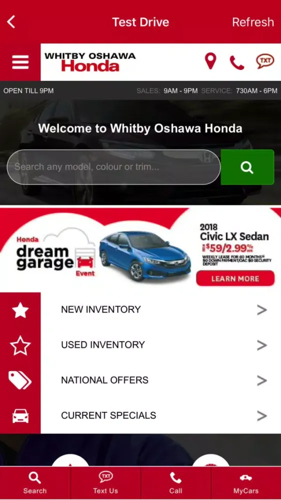 Screenshot di Whitby Oshawa Honda