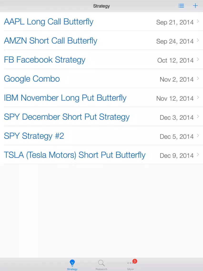 Butterfly options trading iPad  Screenshots