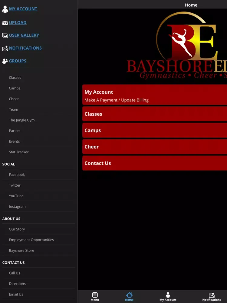 Bayshore Elite Gymnastics iPad 应用截图