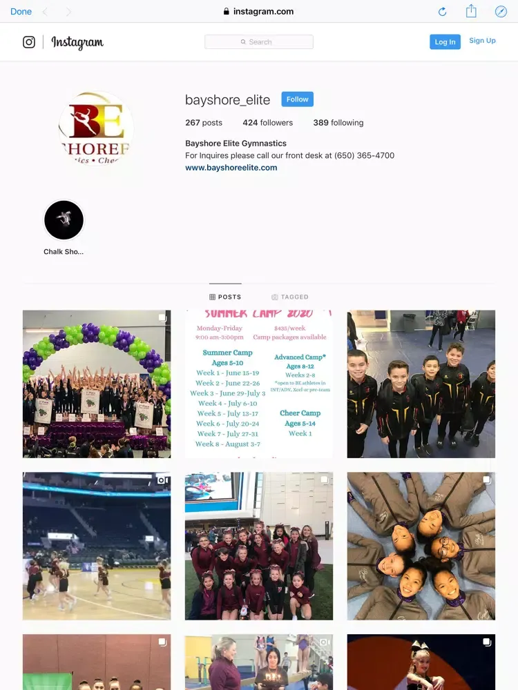 Bayshore Elite Gymnastics iPad 应用截图
