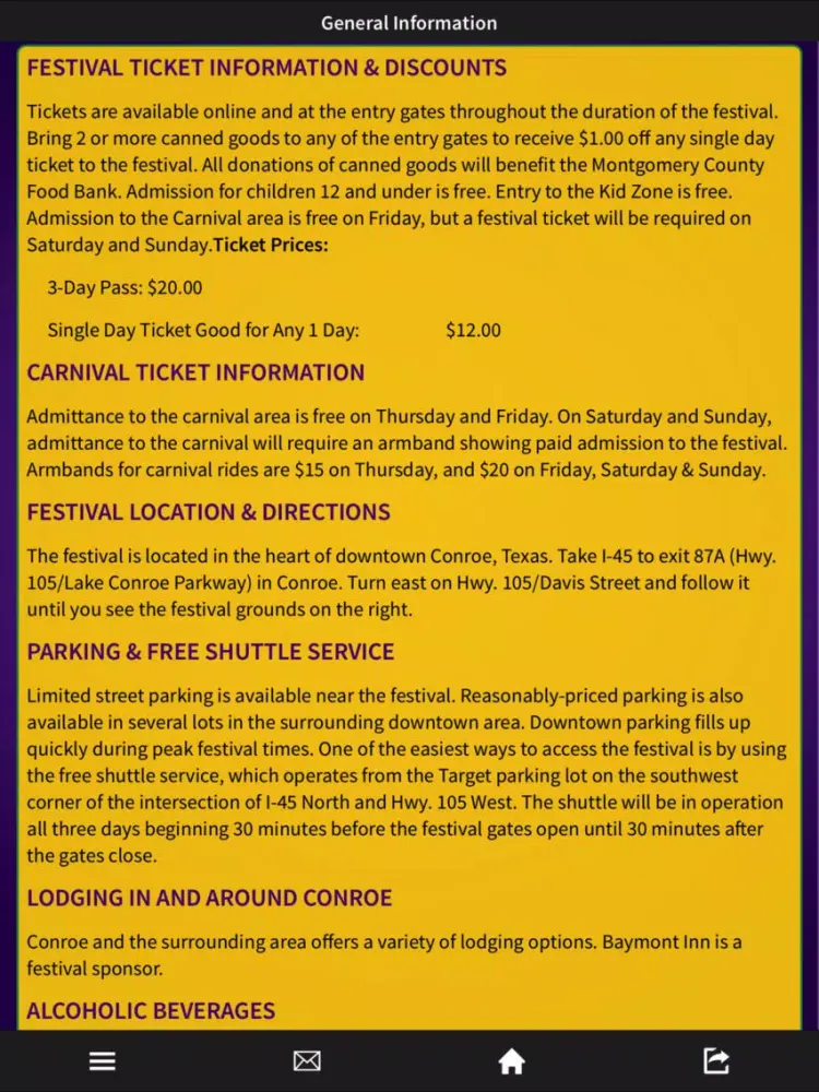 Ảnh chụp màn hình của Conroe Cajun Catfish Festival iPad 