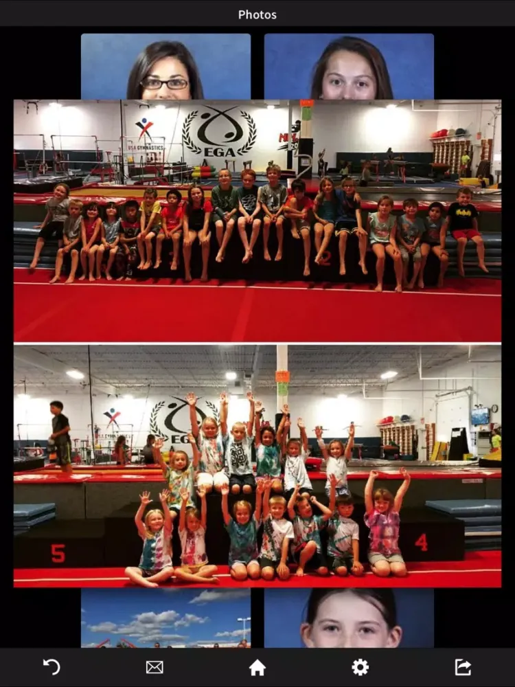 Tangkapan layar Elite Gymnastics Academy iPad 