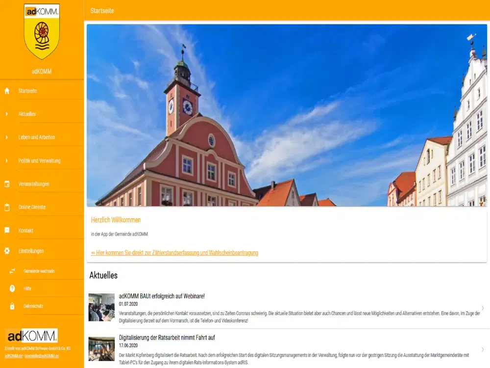 Meine Gemeinde App iPad  سکرین شاٹس