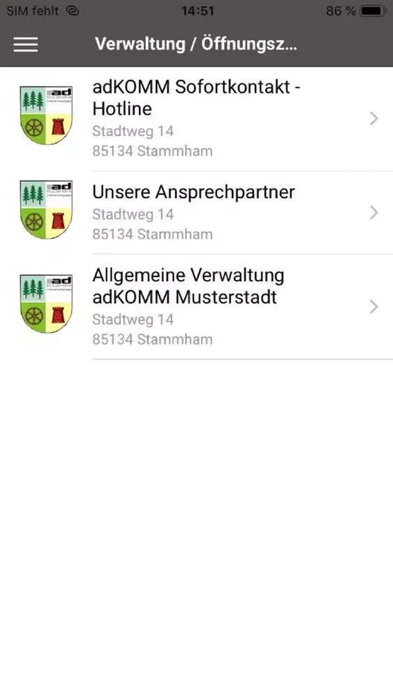 Meine Gemeinde App سکرین شاٹس