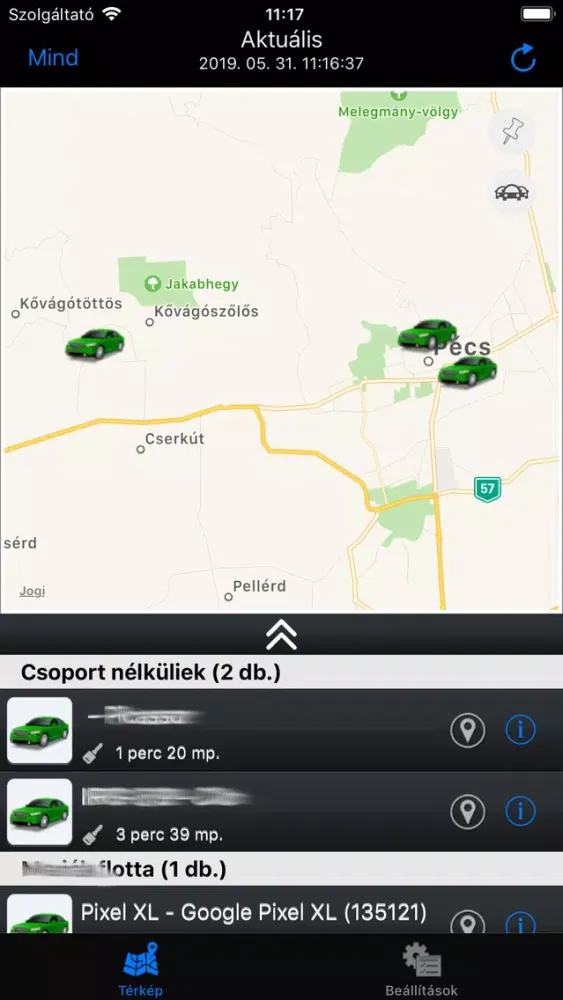 Captures d'écran de whereis.eu