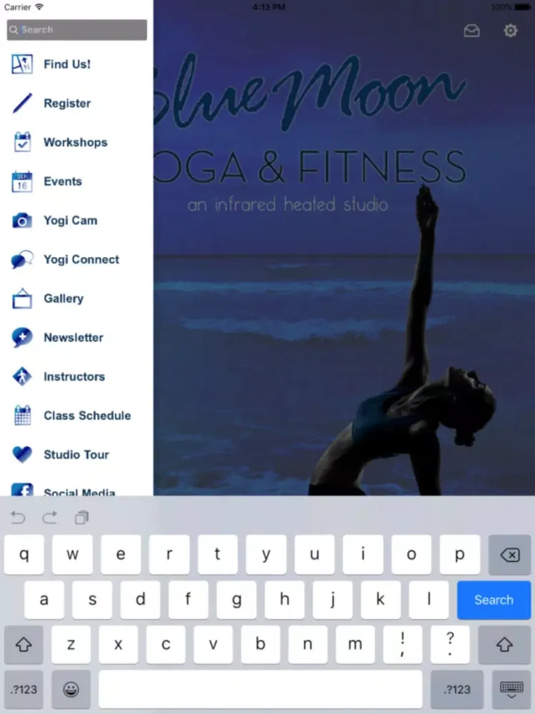 Ảnh chụp màn hình của Blue Moon Yoga & Fitness iPad 