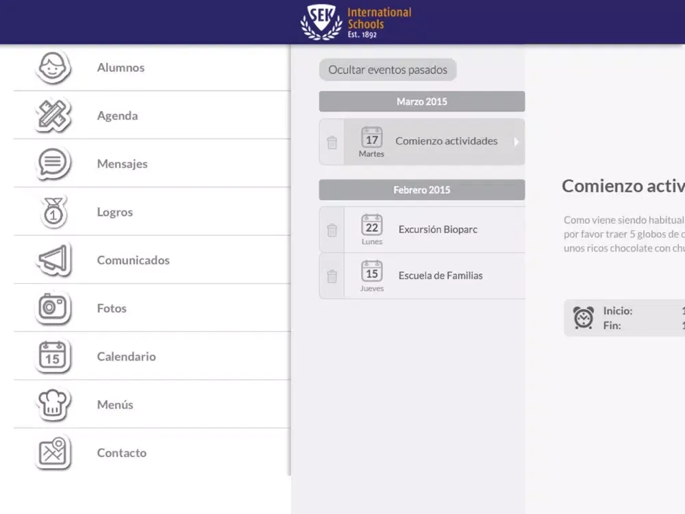 Zrzuty ekranu MySEK Infants Profesor iPad 