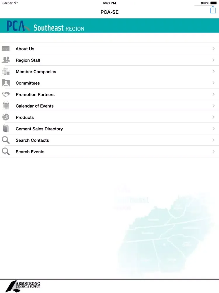 PCA-SE iPad  スクリーンショット