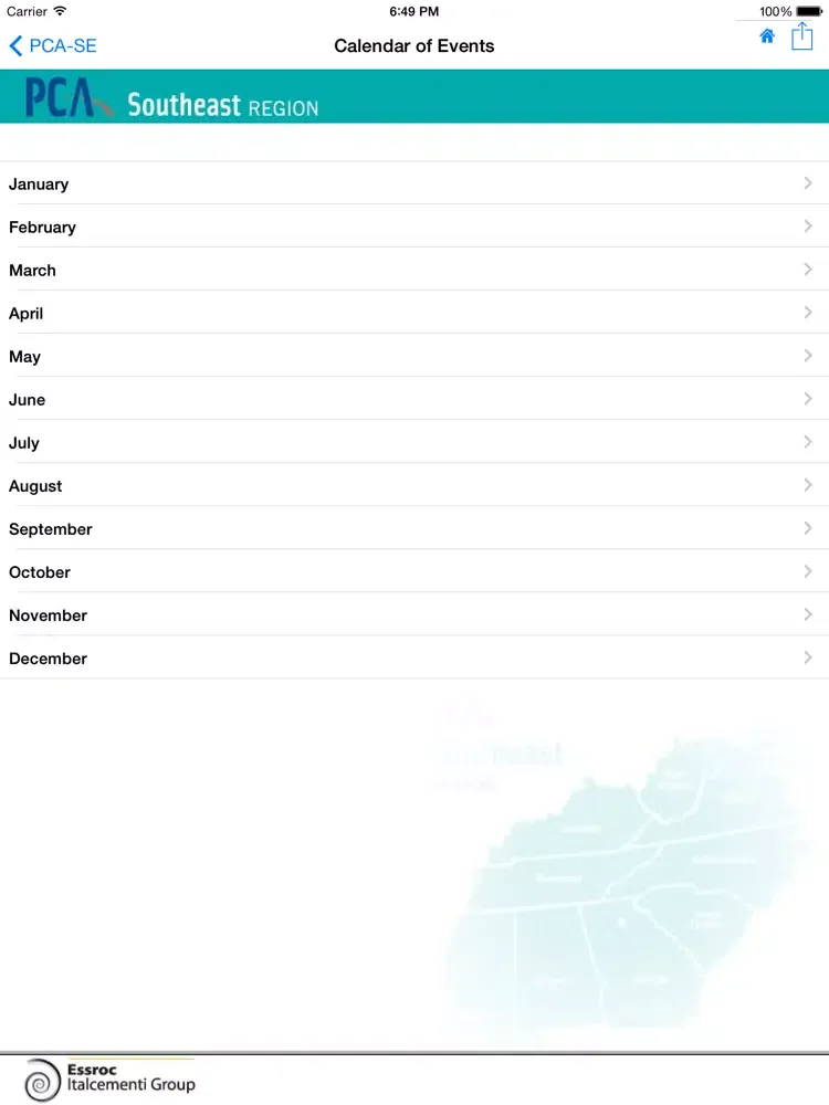 PCA-SE iPad  スクリーンショット