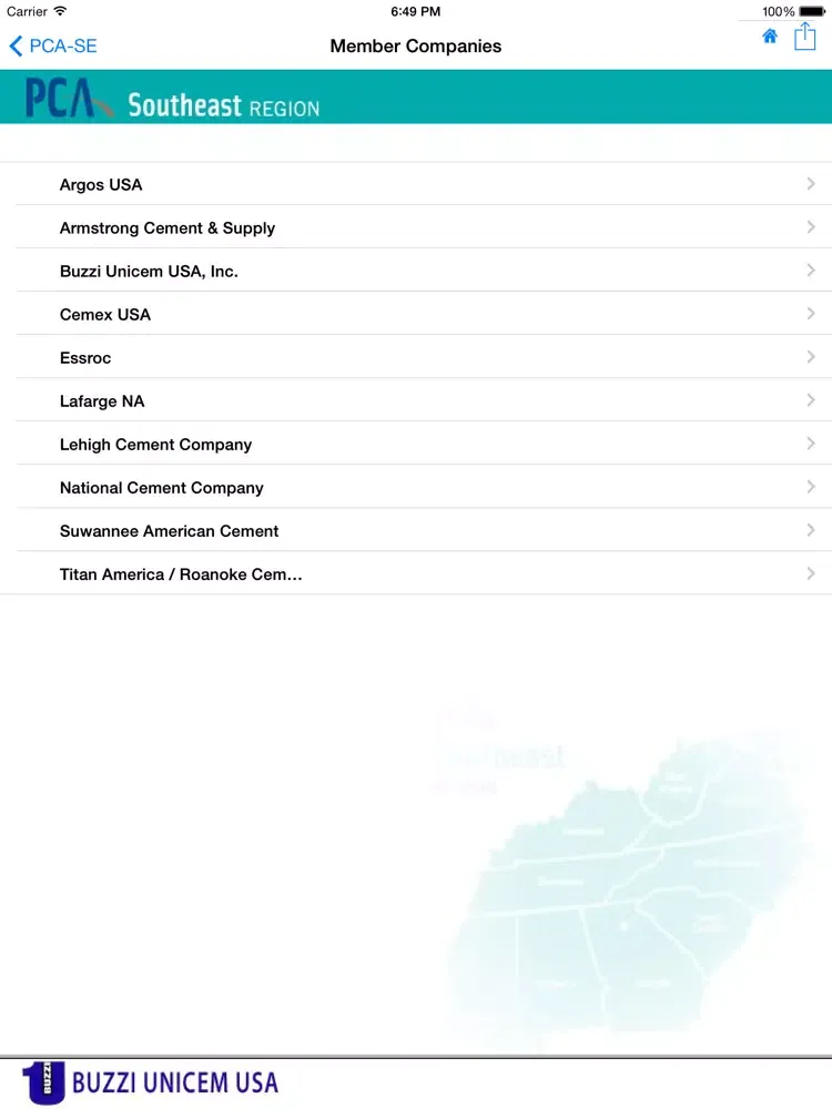 PCA-SE iPad  スクリーンショット