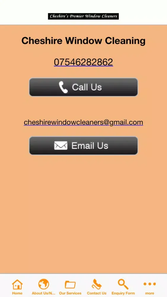 Capturas de tela do Cheshire Window Cleaning