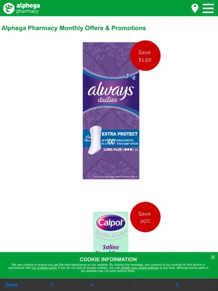 Tangkapan layar Facer Pharmacy iPad 