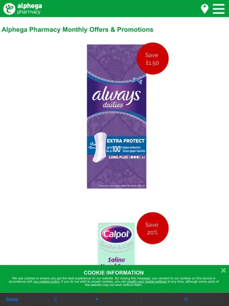 Tangkapan layar Facer Pharmacy iPad 