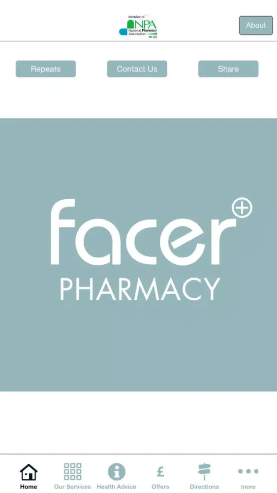 Tangkapan layar Facer Pharmacy