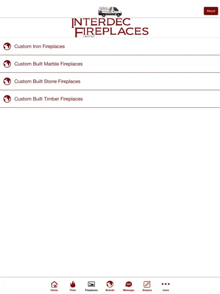 Interdec Fireplaces Ltd iPad  스크린샷