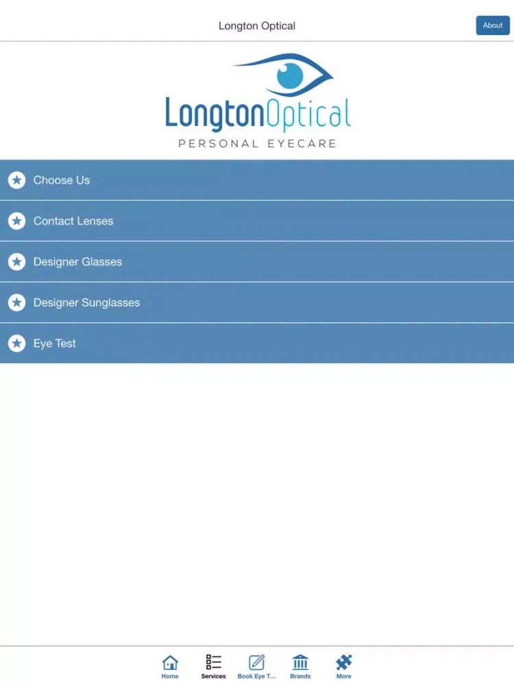 Tangkapan layar Longton Optical iPad 
