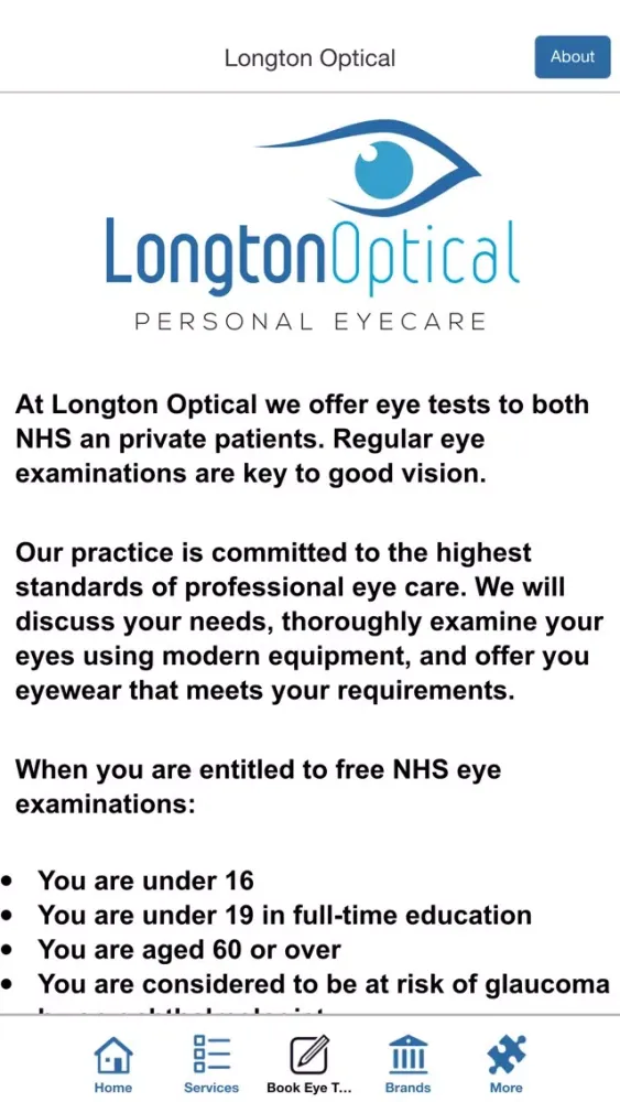 Tangkapan layar Longton Optical