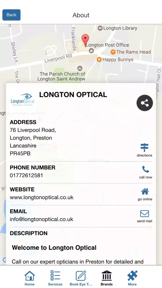 Tangkapan layar Longton Optical