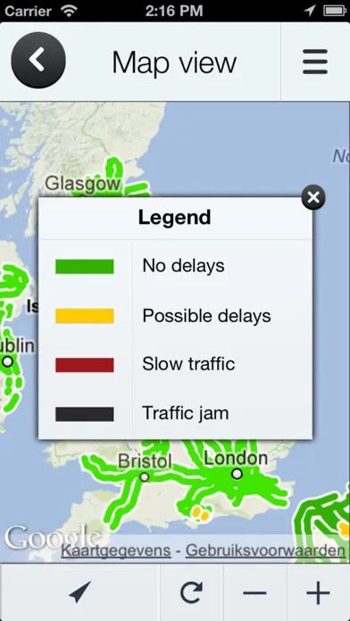 Captures d'écran de Road Information UK – Real Time Traffic Jams