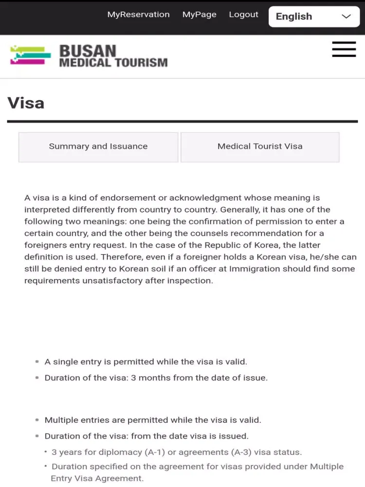 Busan Medical Tourism iPad  Screenshots