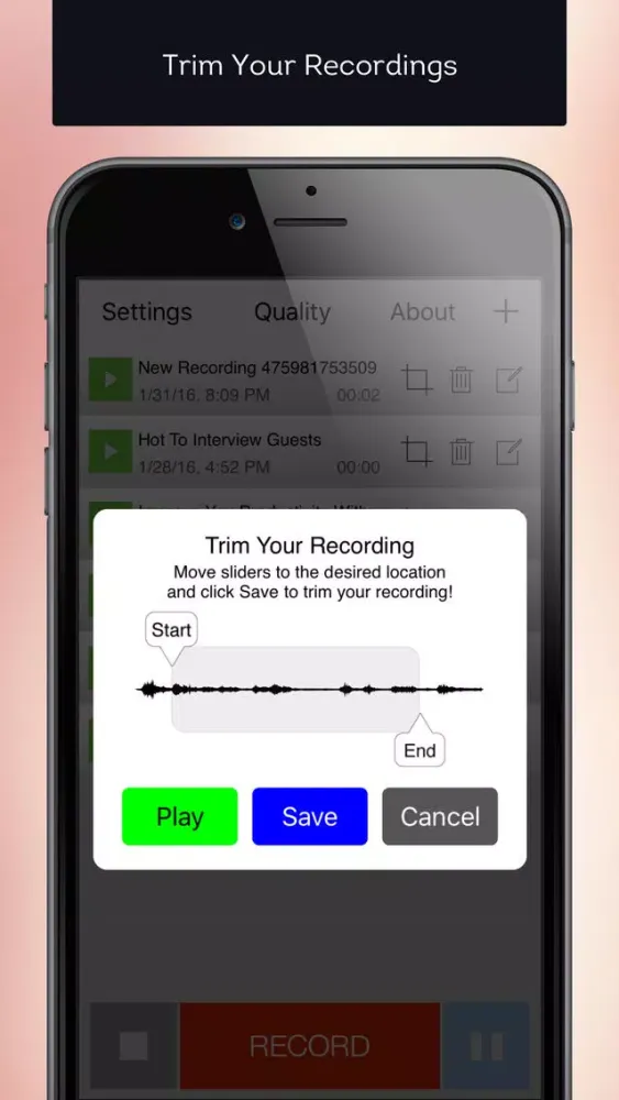 Mobile Podcaster - Record and Publish Your Podcast to WordPress, Libsyn and Dropbox应用截图